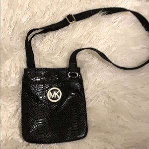 Michael Kors Black Snakeskin Crossbody